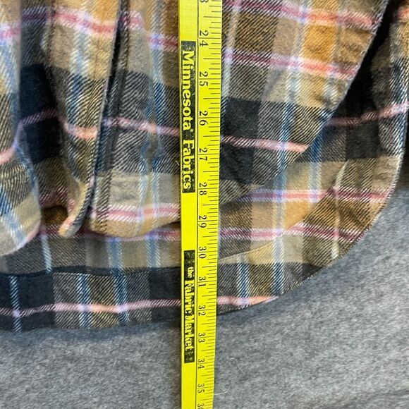 ZARA Women’s Shacket Plaid Flannel Button Down Shirt Jacket S Brown Pink Yellow - Picture 8 of 11
